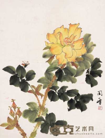 周一峰 花卉 镜心 44×34cm